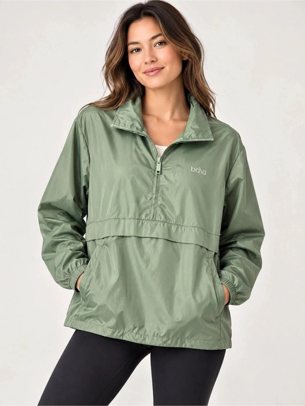 baleaf Green Half-Zip Pullover Jacket Like New